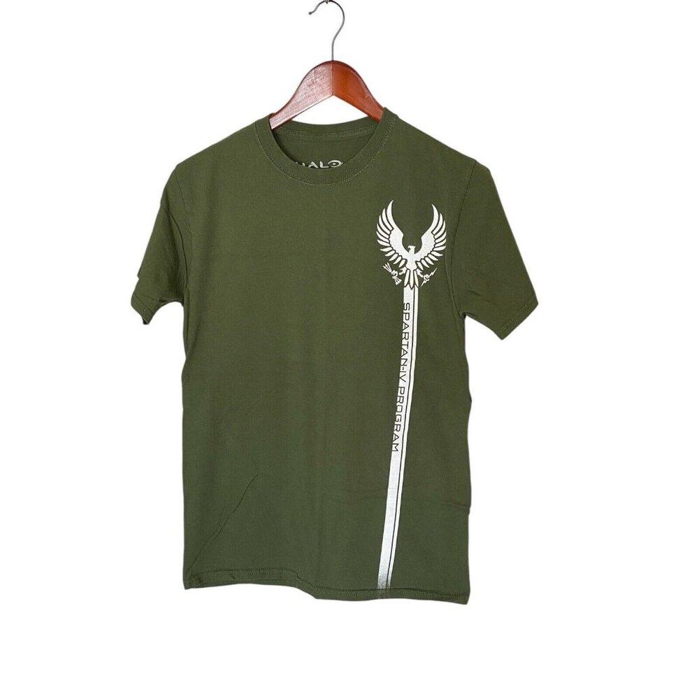 Halo Legendary Crate Green T-Shirt Size Men's S Spartan-IV Program Logo Spellout